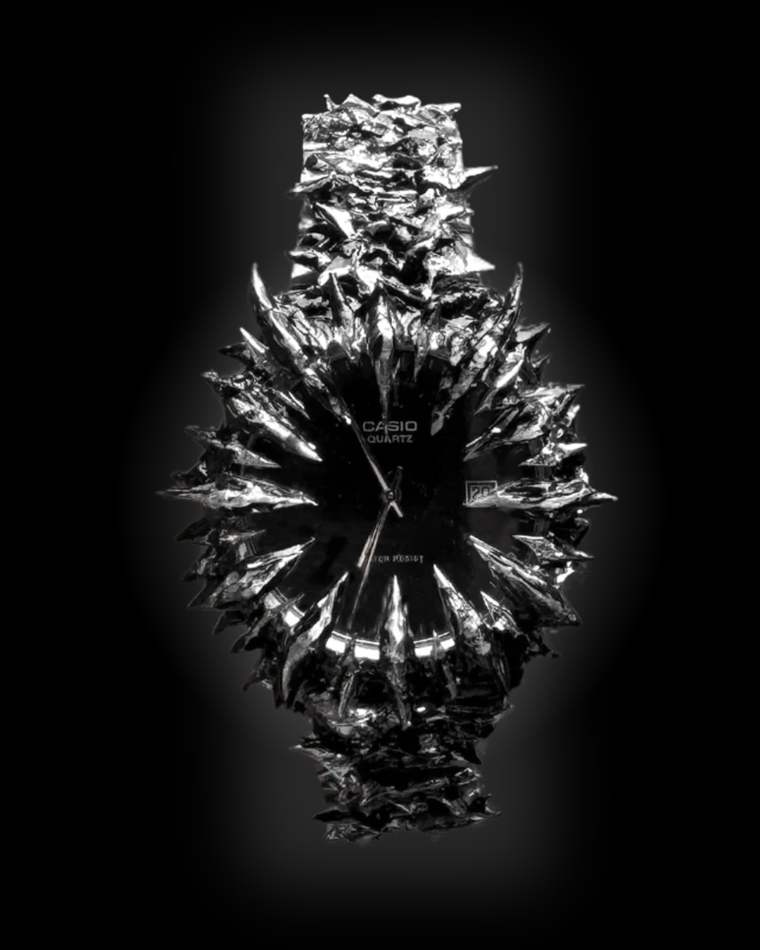 часовник с шипове corew jewelry ръчна изработка часовник черен часовник с шипове часовник на дявола